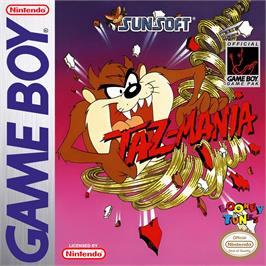 Box cover for Taz-Mania on the Nintendo Game Boy.