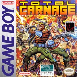 Box cover for Total Carnage on the Nintendo Game Boy.