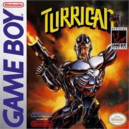 Box cover for Turrican on the Nintendo Game Boy.