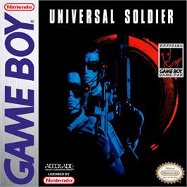 Box cover for Universal Soldier on the Nintendo Game Boy.