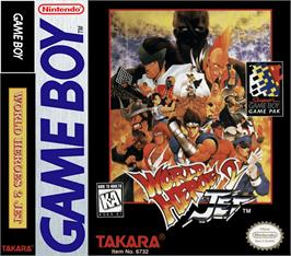 Box cover for World Heroes II Jet on the Nintendo Game Boy.