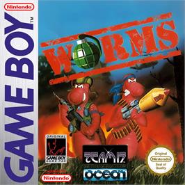 Box cover for Worms on the Nintendo Game Boy.