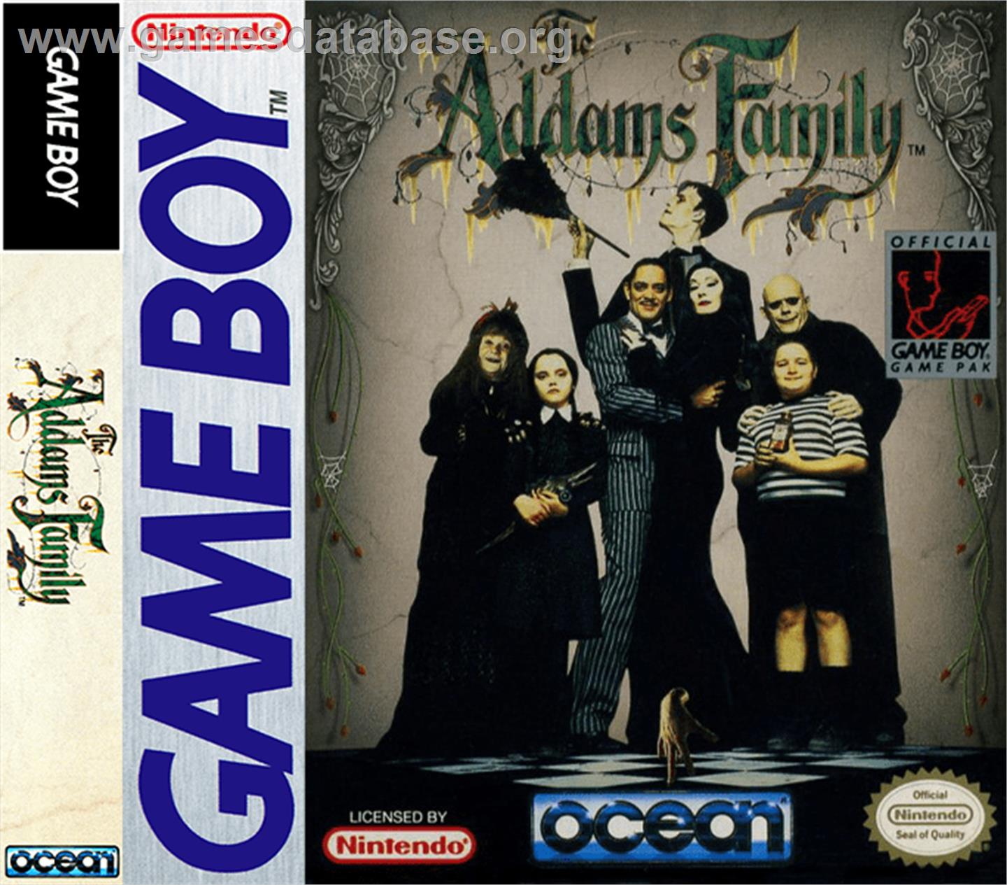 Addams Family, The - Nintendo Game Boy - Artwork - Box