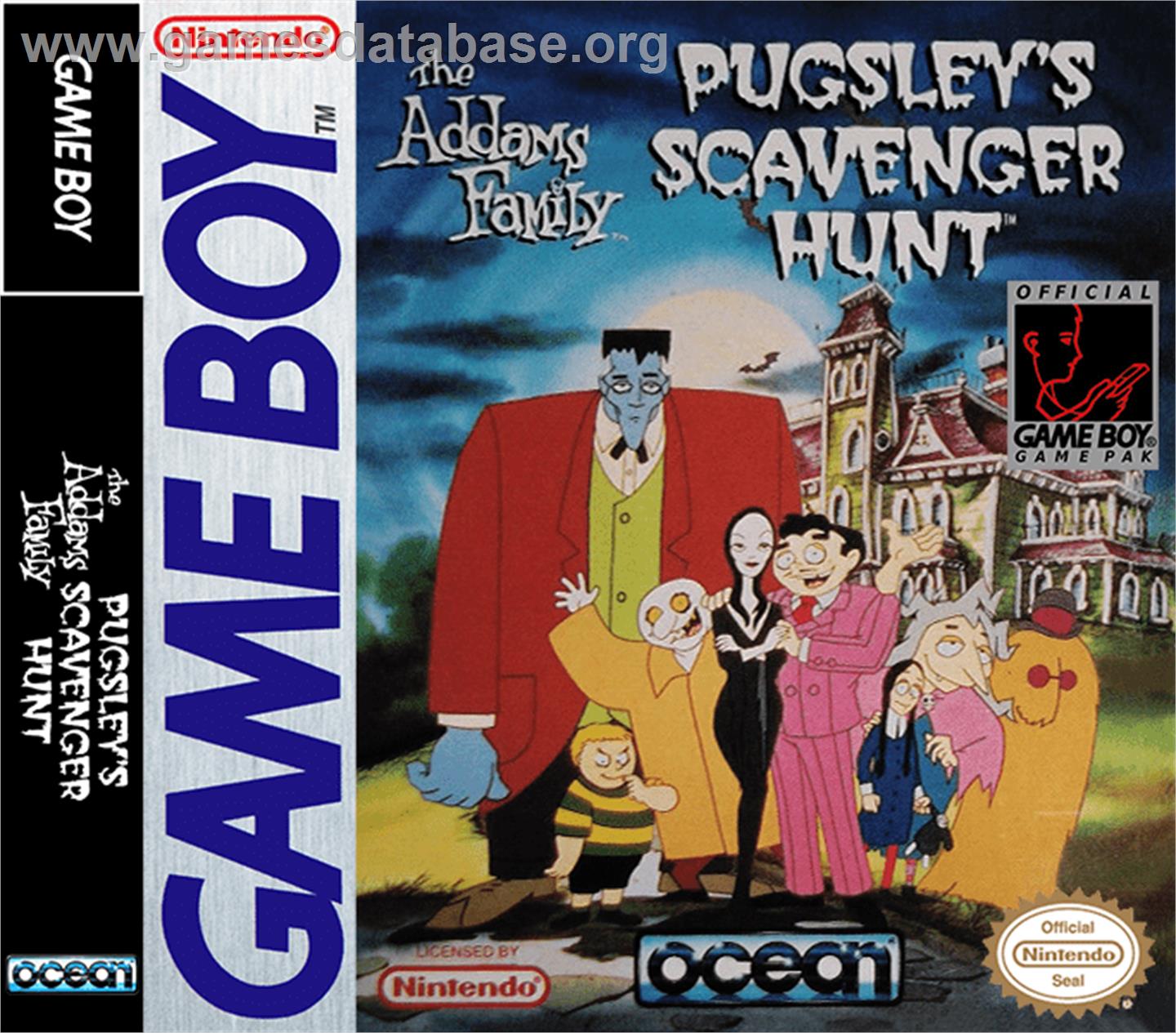Addams Family: Pugsley's Scavenger Hunt - Nintendo Game Boy - Artwork - Box