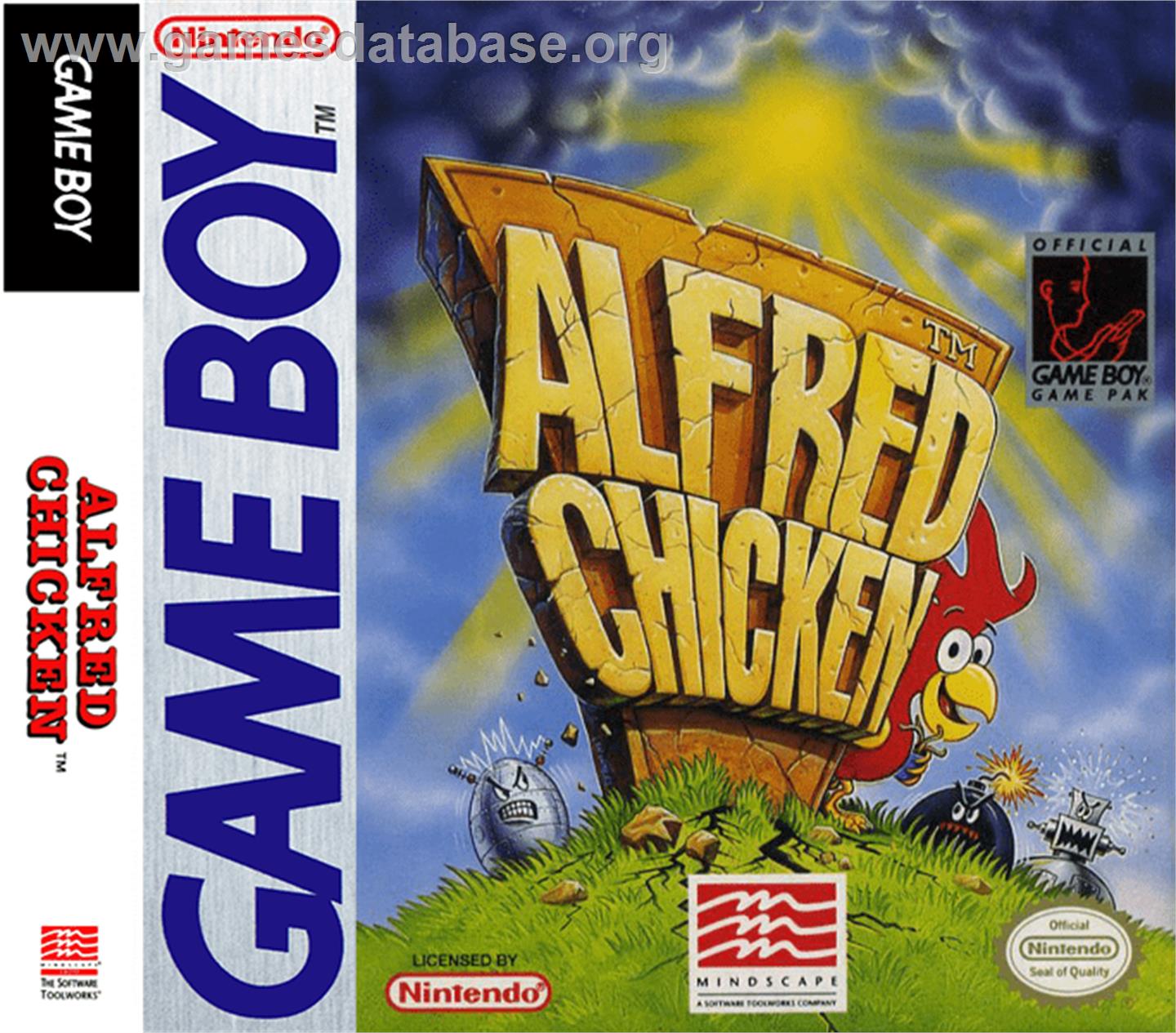 Alfred Chicken - Nintendo Game Boy - Artwork - Box