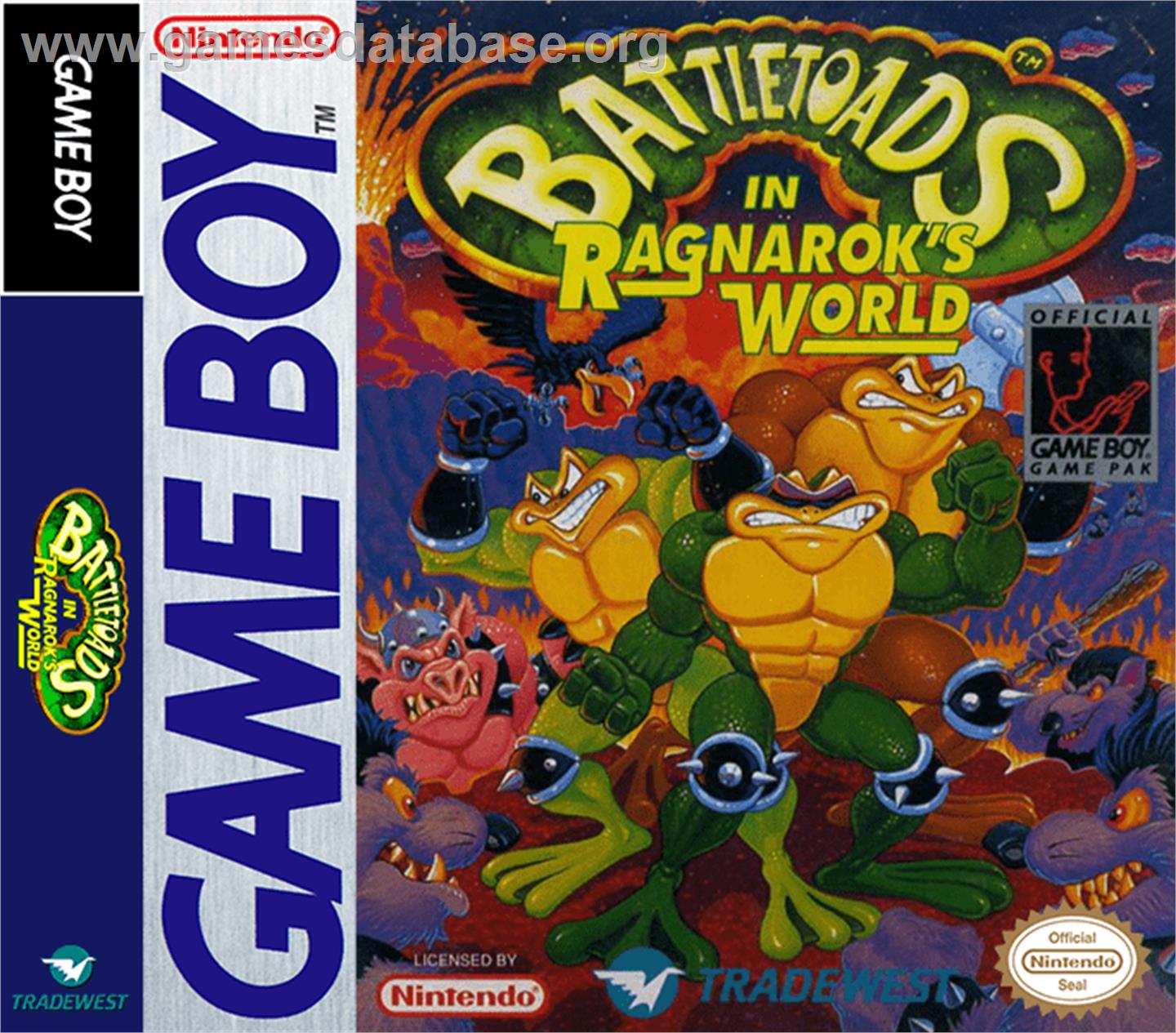 Battle Toads in Ragnarok's World - Nintendo Game Boy - Artwork - Box