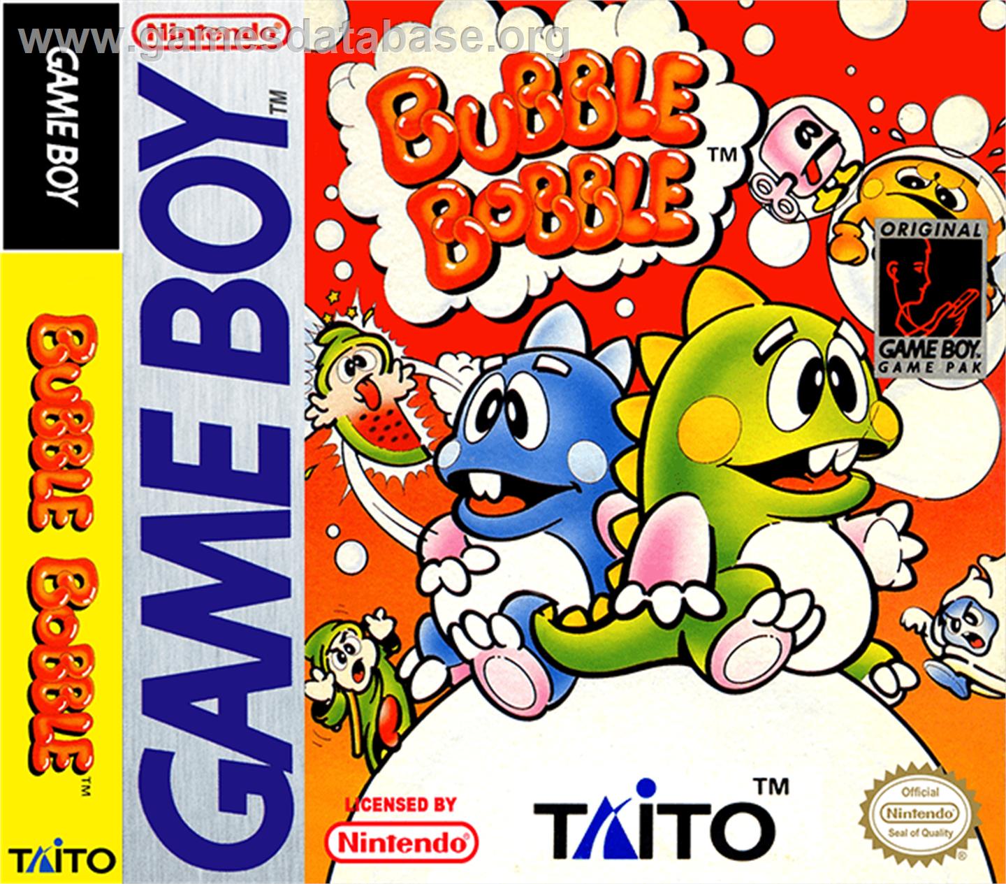 Bubble Bobble - Nintendo Game Boy - Artwork - Box