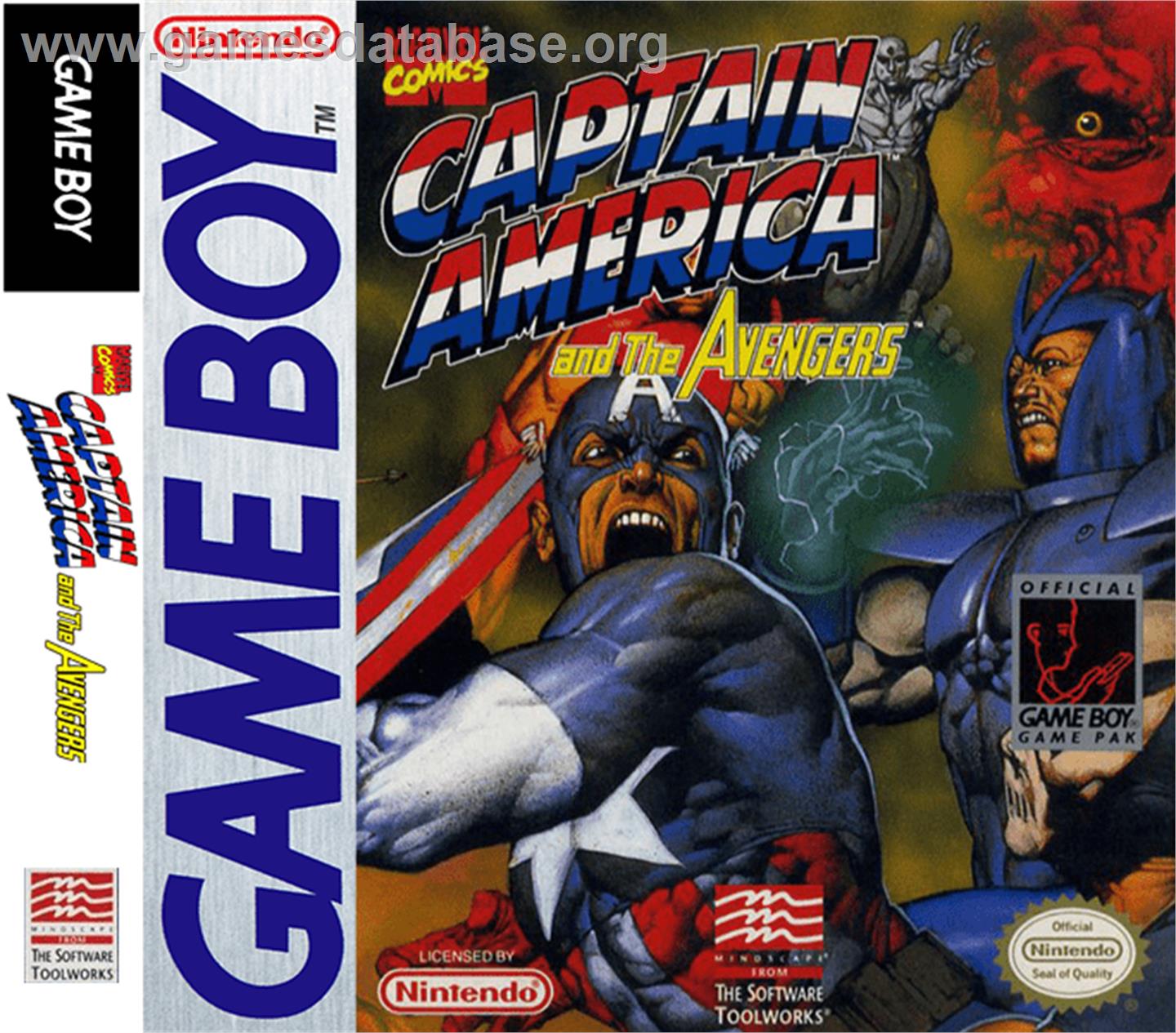 Captain America and The Avengers - Nintendo Game Boy - Artwork - Box