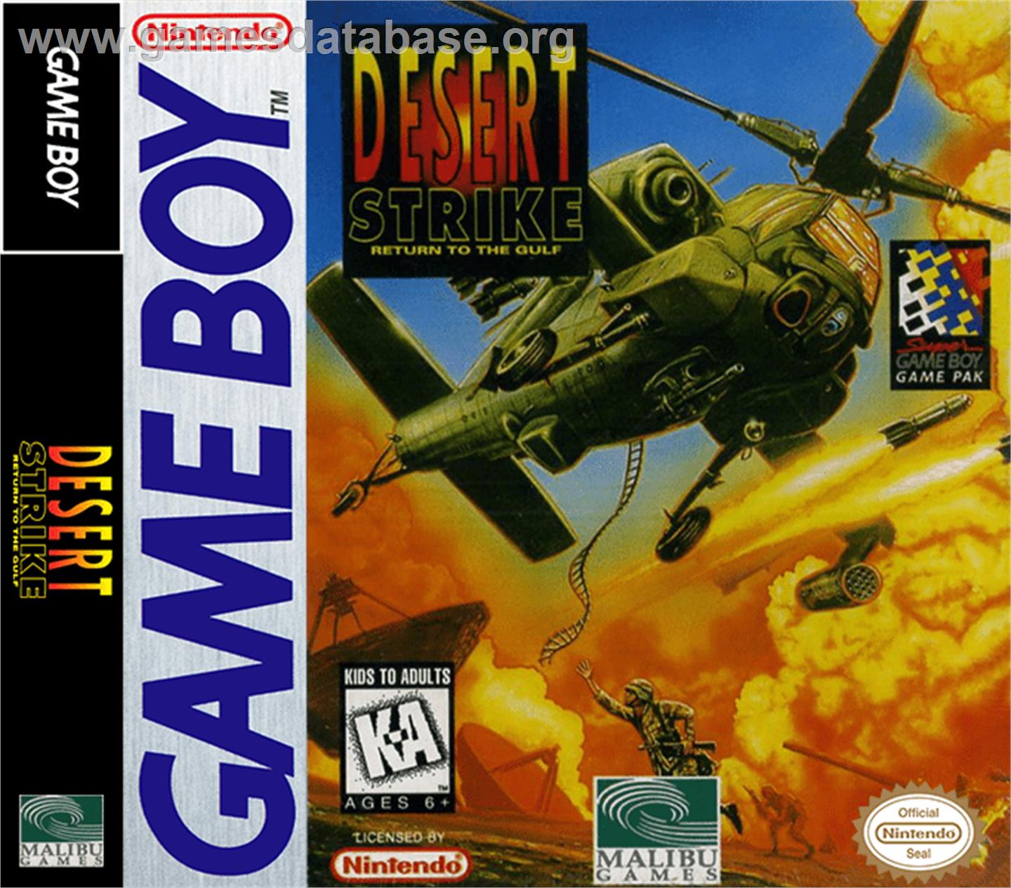 Desert Strike: Return to the Gulf - Nintendo Game Boy - Artwork - Box