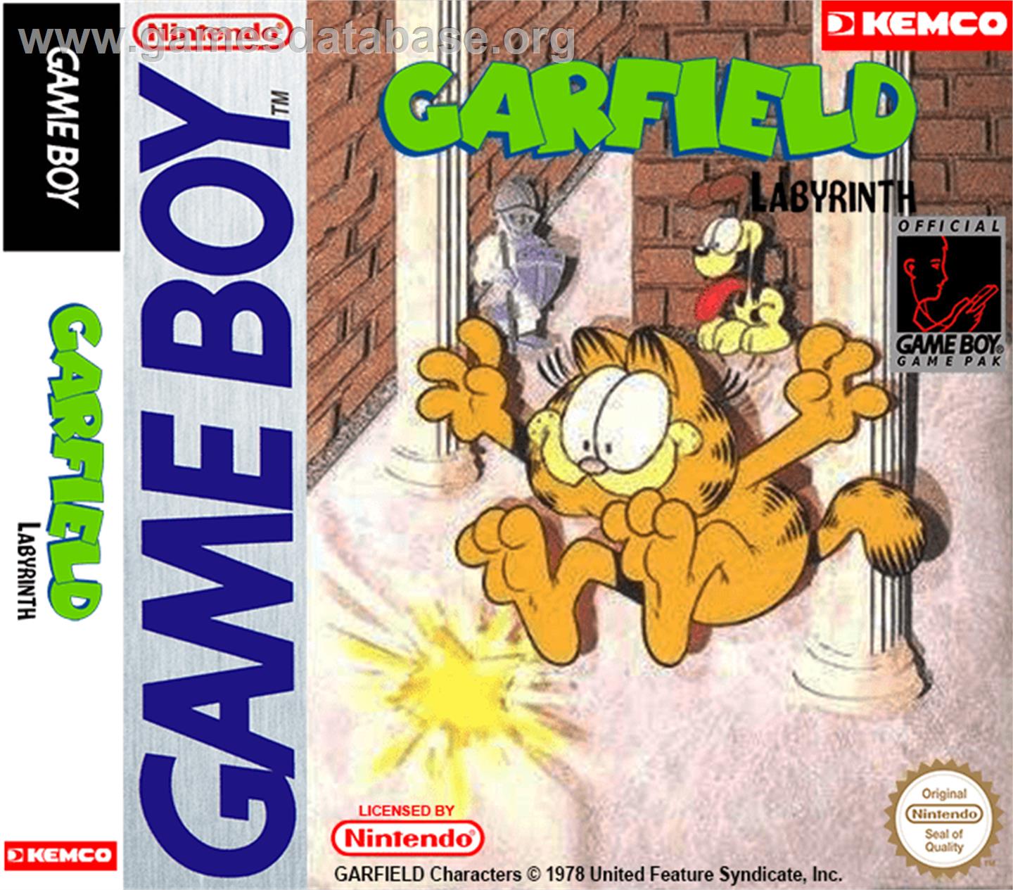 Garfield Labyrinth - Nintendo Game Boy - Artwork - Box