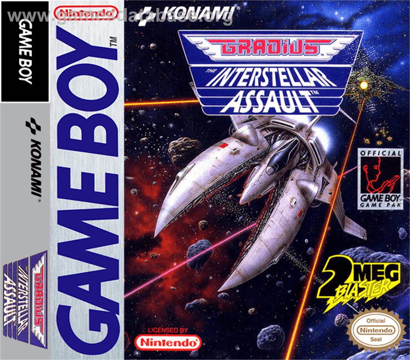 Gradius: The Interstellar Assault - Nintendo Game Boy - Artwork - Box