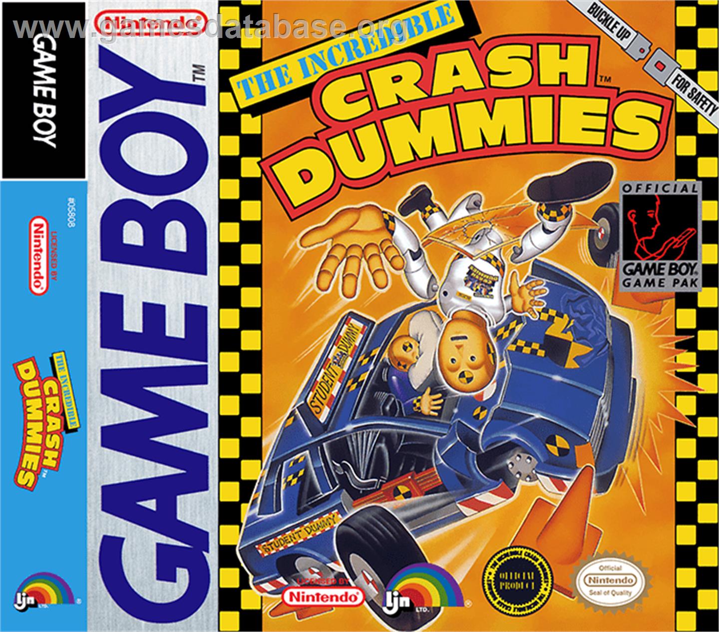 Incredible Crash Dummies - Nintendo Game Boy - Artwork - Box