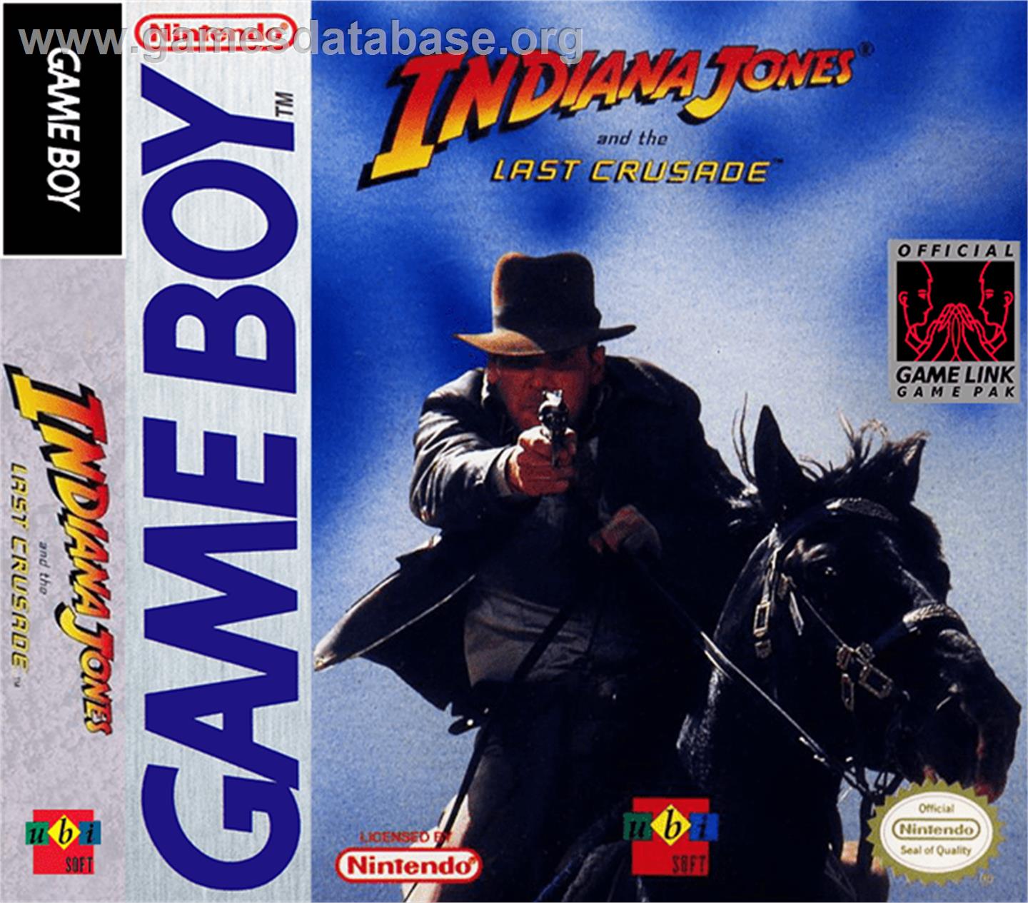 Indiana Jones and the Last Crusade: The Action Game - Nintendo Game Boy - Artwork - Box