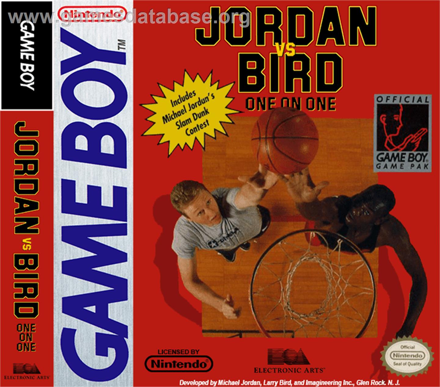 Jordan vs. Bird: One-on-One - Nintendo Game Boy - Artwork - Box