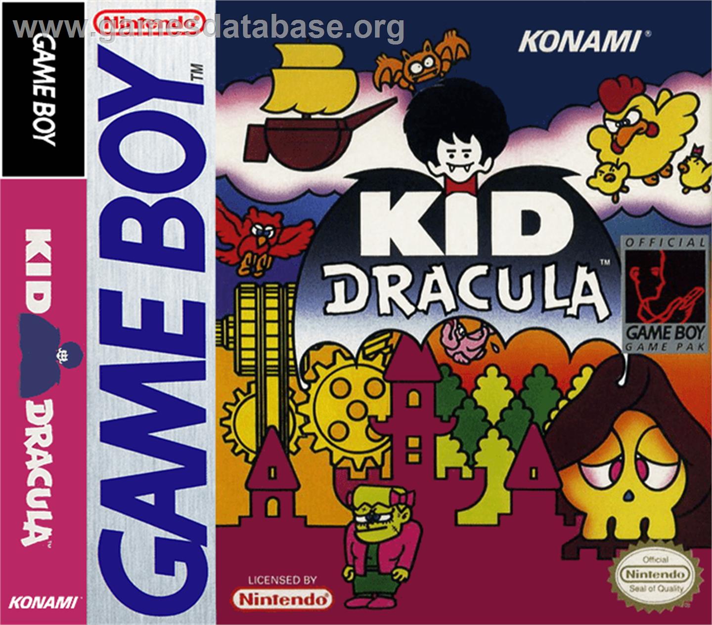 Kid Dracula - Nintendo Game Boy - Artwork - Box