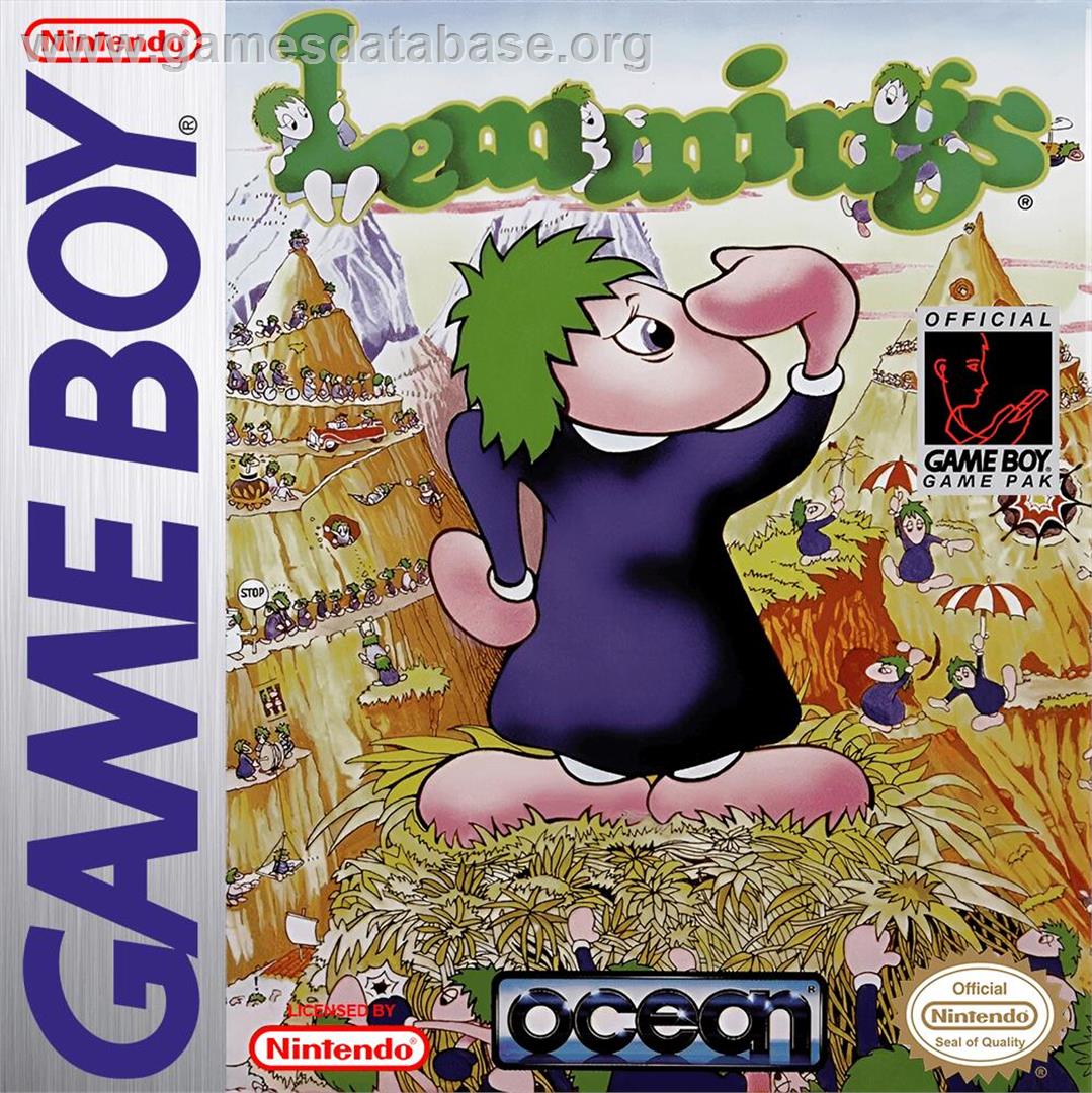 Lemmings - Nintendo Game Boy - Artwork - Box