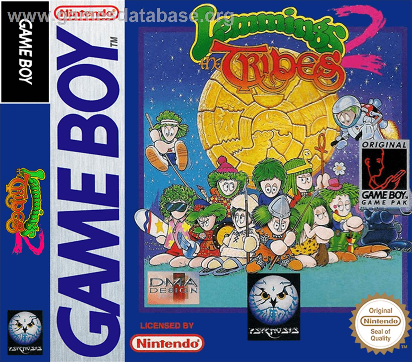 Lemmings 2: The Tribes - Nintendo Game Boy - Artwork - Box
