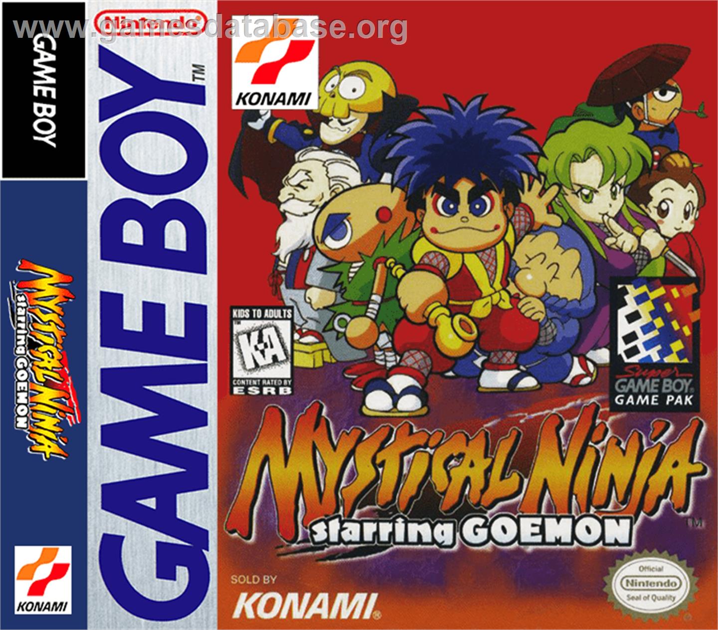 Mystical Ninja Starring Goemon - Nintendo Game Boy - Artwork - Box