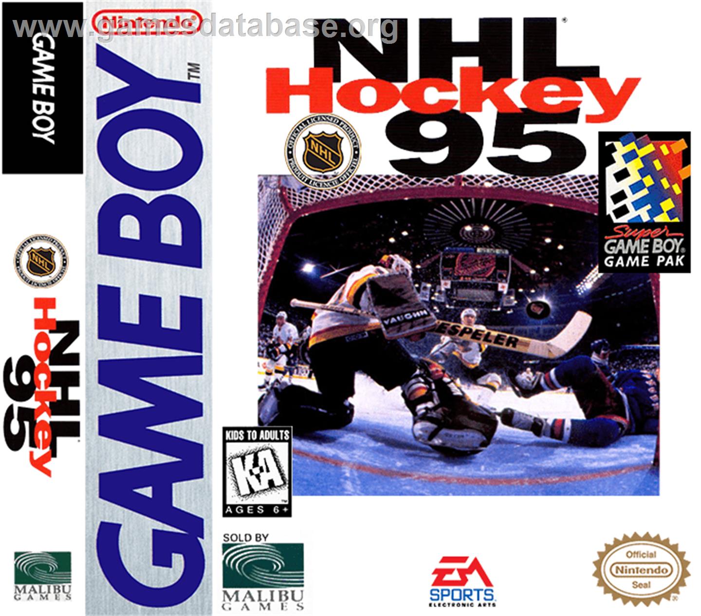 NHL Hockey '95 - Nintendo Game Boy - Artwork - Box