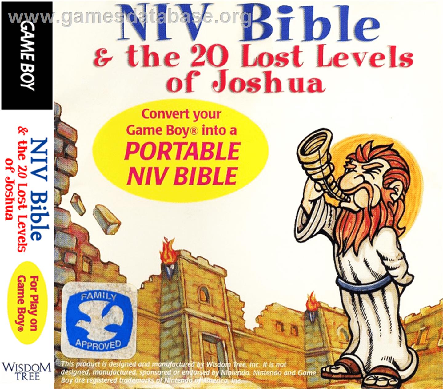 NIV Bible & the 20 Lost Levels of Joshua - Nintendo Game Boy - Artwork - Box