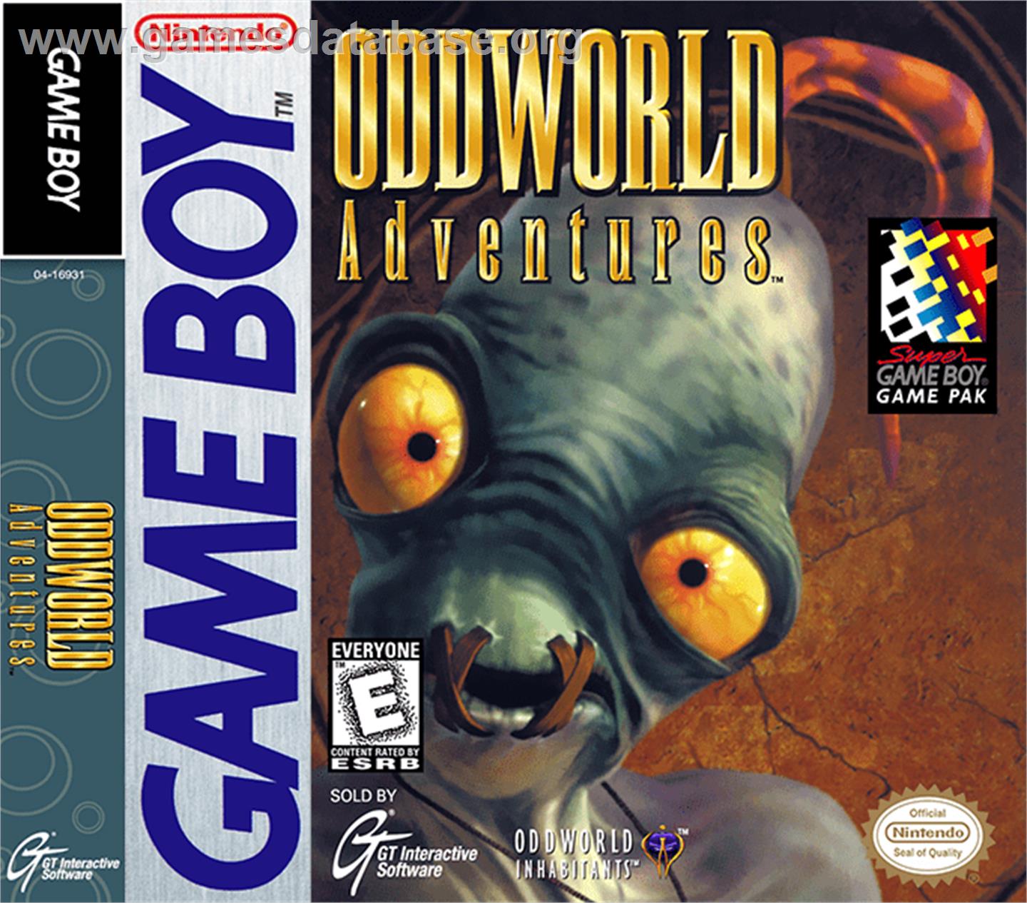 Oddworld Adventures - Nintendo Game Boy - Artwork - Box