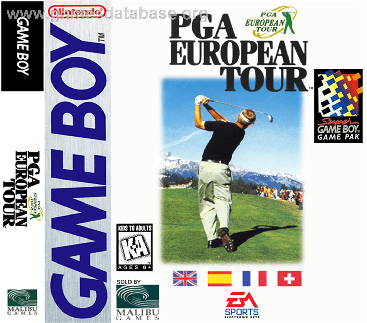 PGA European Tour - Nintendo Game Boy - Artwork - Box