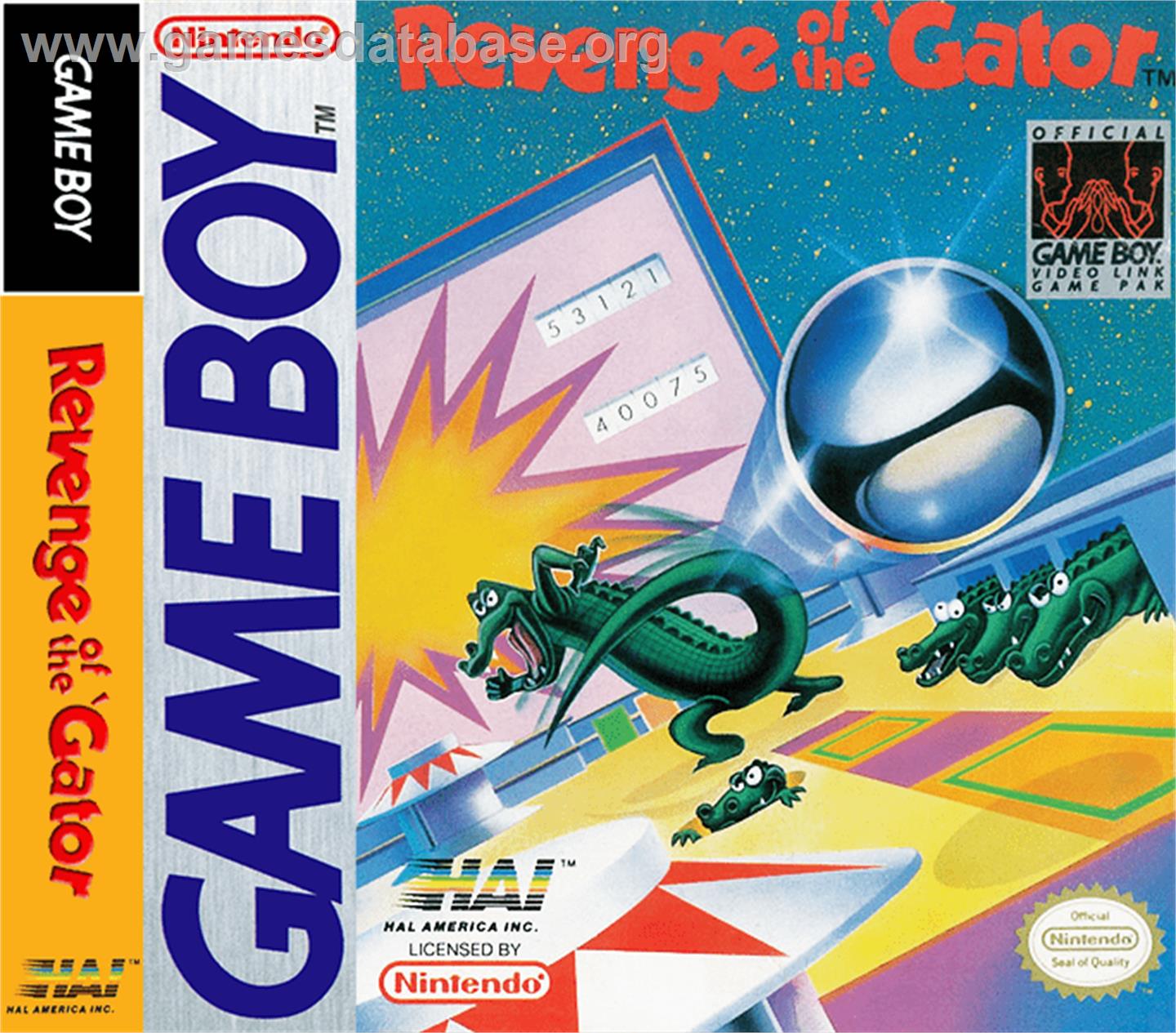 Pinball:  Revenge of the 'Gator - Nintendo Game Boy - Artwork - Box
