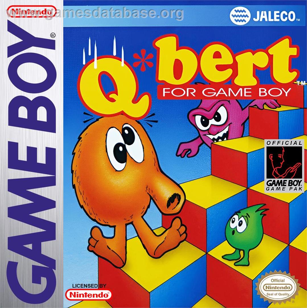 Q-bert - Nintendo Game Boy - Artwork - Box