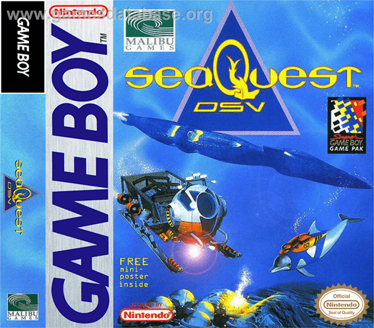 SeaQuest DSV - Nintendo Game Boy - Artwork - Box