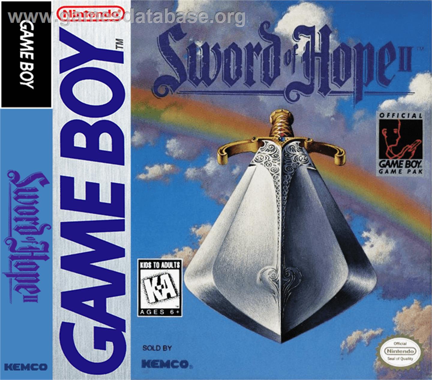 Sword of Hope 2 - Nintendo Game Boy - Artwork - Box