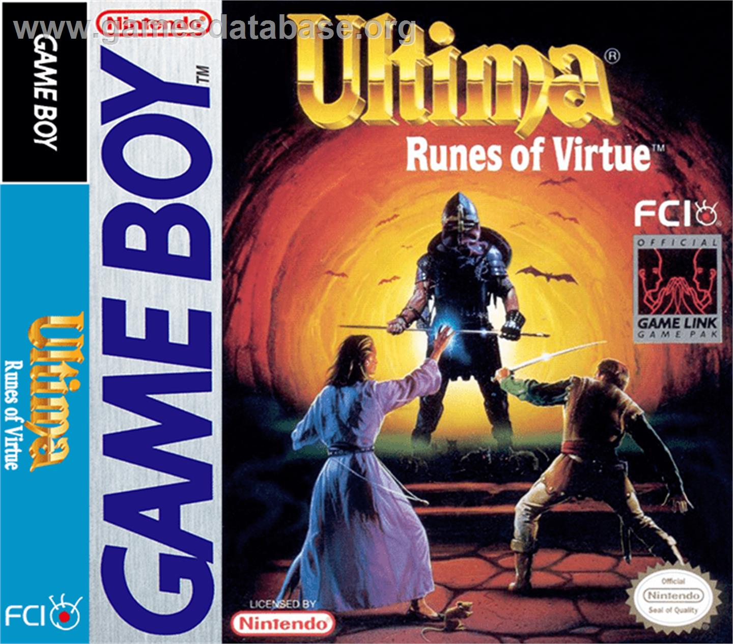 Ultima: Runes of Virtue - Nintendo Game Boy - Artwork - Box