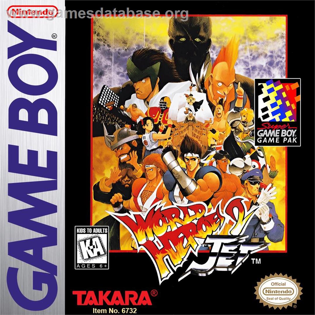 World Heroes 2 Jet - Nintendo Game Boy - Artwork - Box