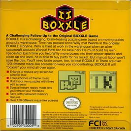 Box back cover for Boxxle 2 on the Nintendo Game Boy.