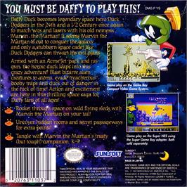Box back cover for Daffy Duck on the Nintendo Game Boy.