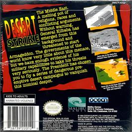 Box back cover for Desert Strike - Return To The Gulf on the Nintendo Game Boy.