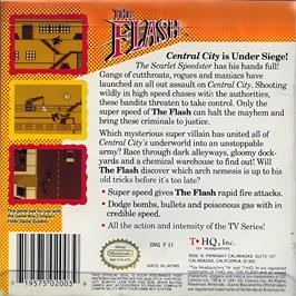 Box back cover for Flash, The on the Nintendo Game Boy.