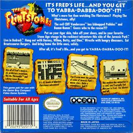 Box back cover for Flintstones, The on the Nintendo Game Boy.