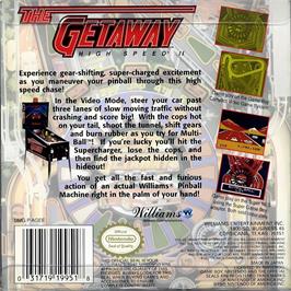 Box back cover for Getaway, The on the Nintendo Game Boy.