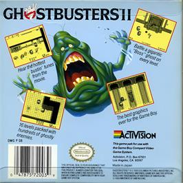 Box back cover for Ghostbusters 2 on the Nintendo Game Boy.