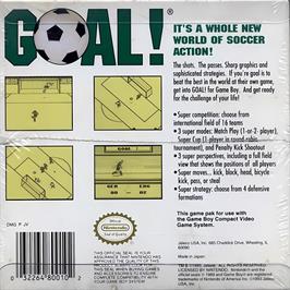 Box back cover for Goal! on the Nintendo Game Boy.
