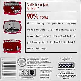 Box back cover for Jelly Boy on the Nintendo Game Boy.