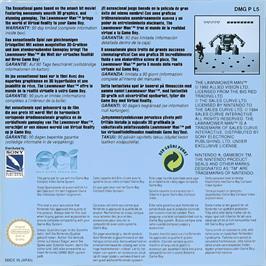 Box back cover for Lawnmower Man, The on the Nintendo Game Boy.