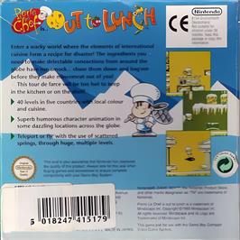 Box back cover for Out To Lunch on the Nintendo Game Boy.