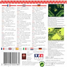 Box back cover for Rod Land on the Nintendo Game Boy.