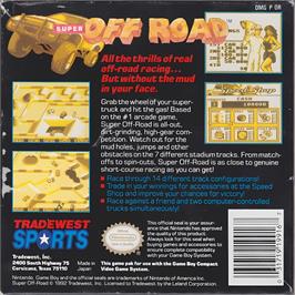 Box back cover for Super Off Road on the Nintendo Game Boy.