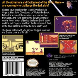 Box back cover for Super Star Wars - Return Of The Jedi on the Nintendo Game Boy.