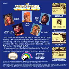 Box back cover for Wwf Superstars on the Nintendo Game Boy.