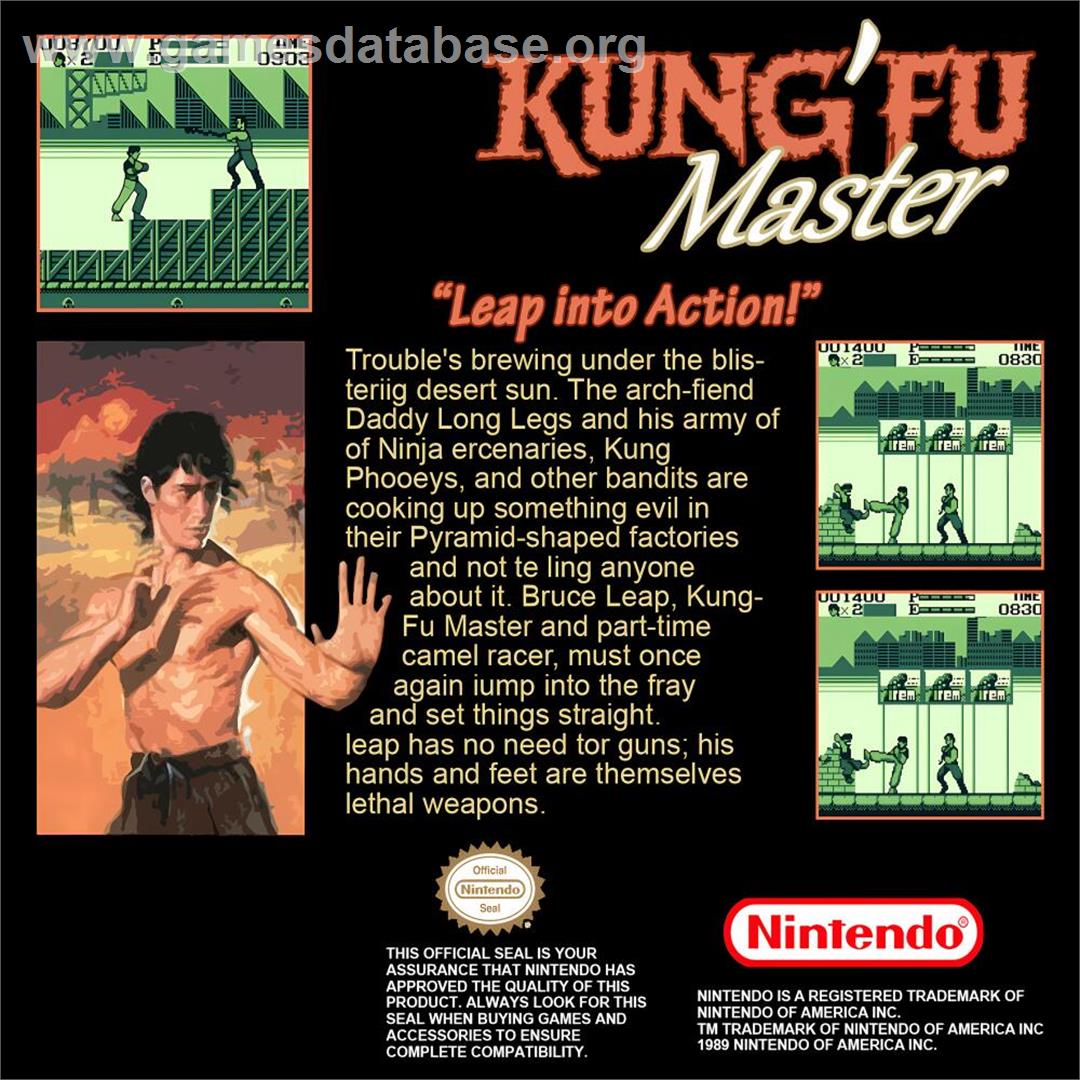 Kung-fu Master - Nintendo Game Boy - Artwork - Box Back