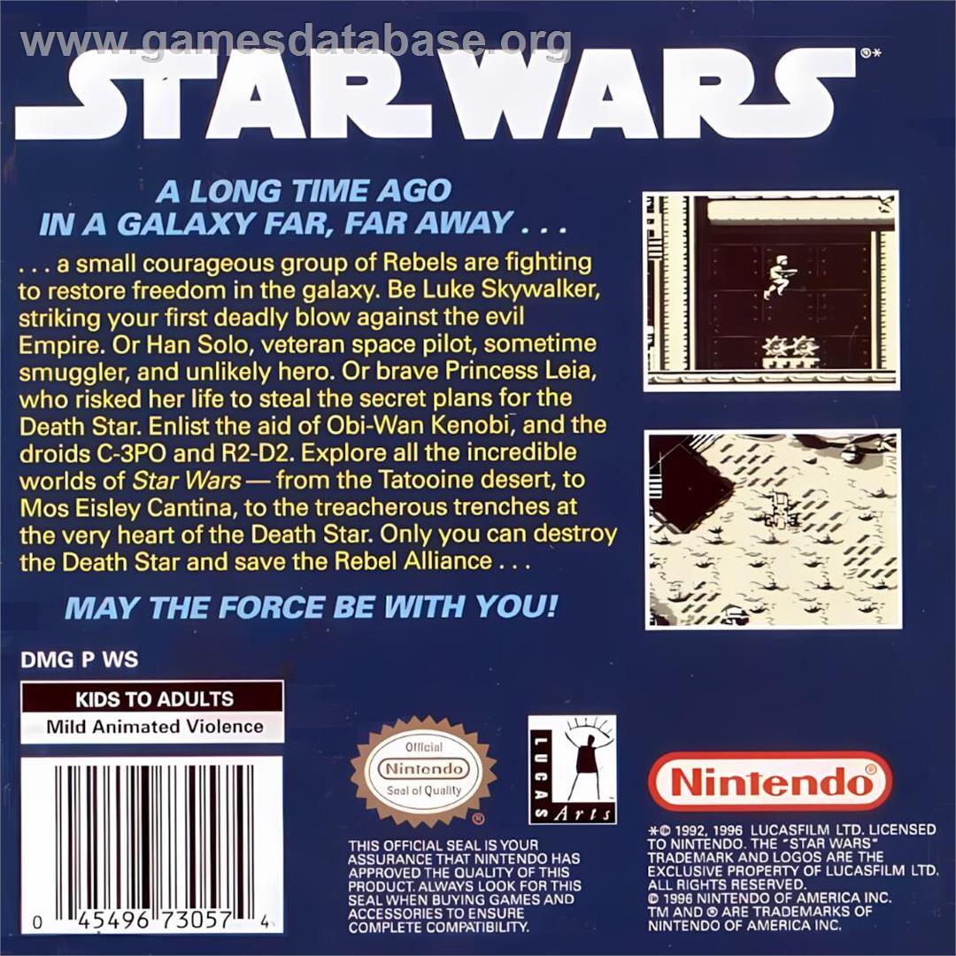 Star Wars - Nintendo Game Boy - Artwork - Box Back