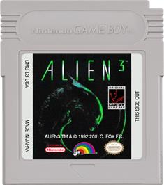 Cartridge artwork for Alien³ on the Nintendo Game Boy.